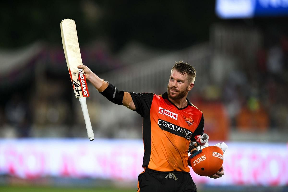 Sunrisers Hyderabad’s David Warner scored a brilliant 81 against Kings XI Punjab on Monday.  AFP