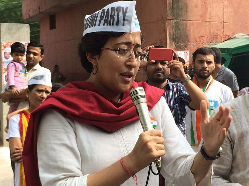 AAP's East Delhi candidate Atishi Marlena (Image courtesy Twitter)