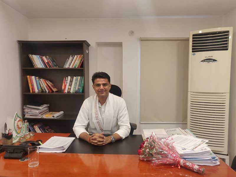 With the conclusion of the first phase of polling in Rajasthan, state Congress president and Deputy Chief Minister Sachin Pilot is confident of sweeping most of the 25 seats. (DH Photo)