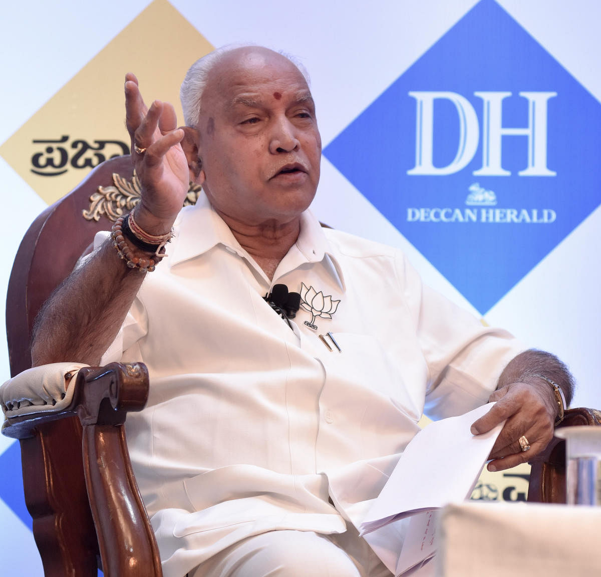 During an interaction with DH and Prajavani, Yeddyurappa said Sumalatha’s growing popularity cannot be ignored. (DH Photo)
