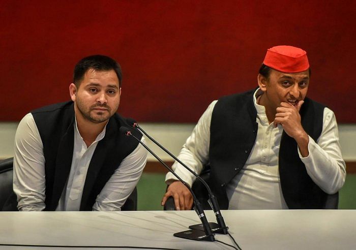 Tejashwi’s praise for the BSP and SP presidents has come at a time when the two regional outfits in Uttar Pradesh have dumped Congress, while the RJD in Bihar is struggling to reach a seat-sharing arrangement with the grand old party. PTI photo
