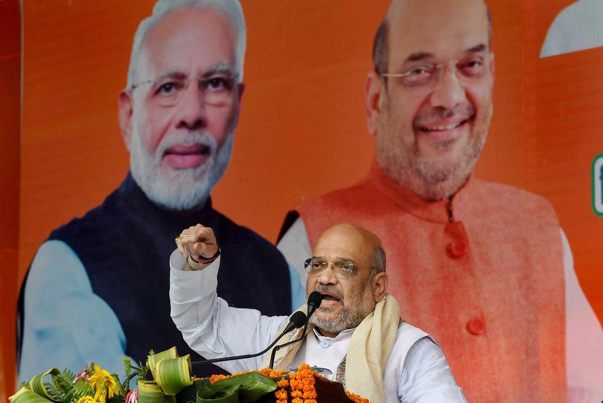 Addressing a poll rally here in Rajgarh district of Madhya Pradesh, ahead of the second phase of polling in the state, Shah said Prime Minister Narendra Modi hasn't taken even a single day's leave since he assumed office in 2014. PTI File photo