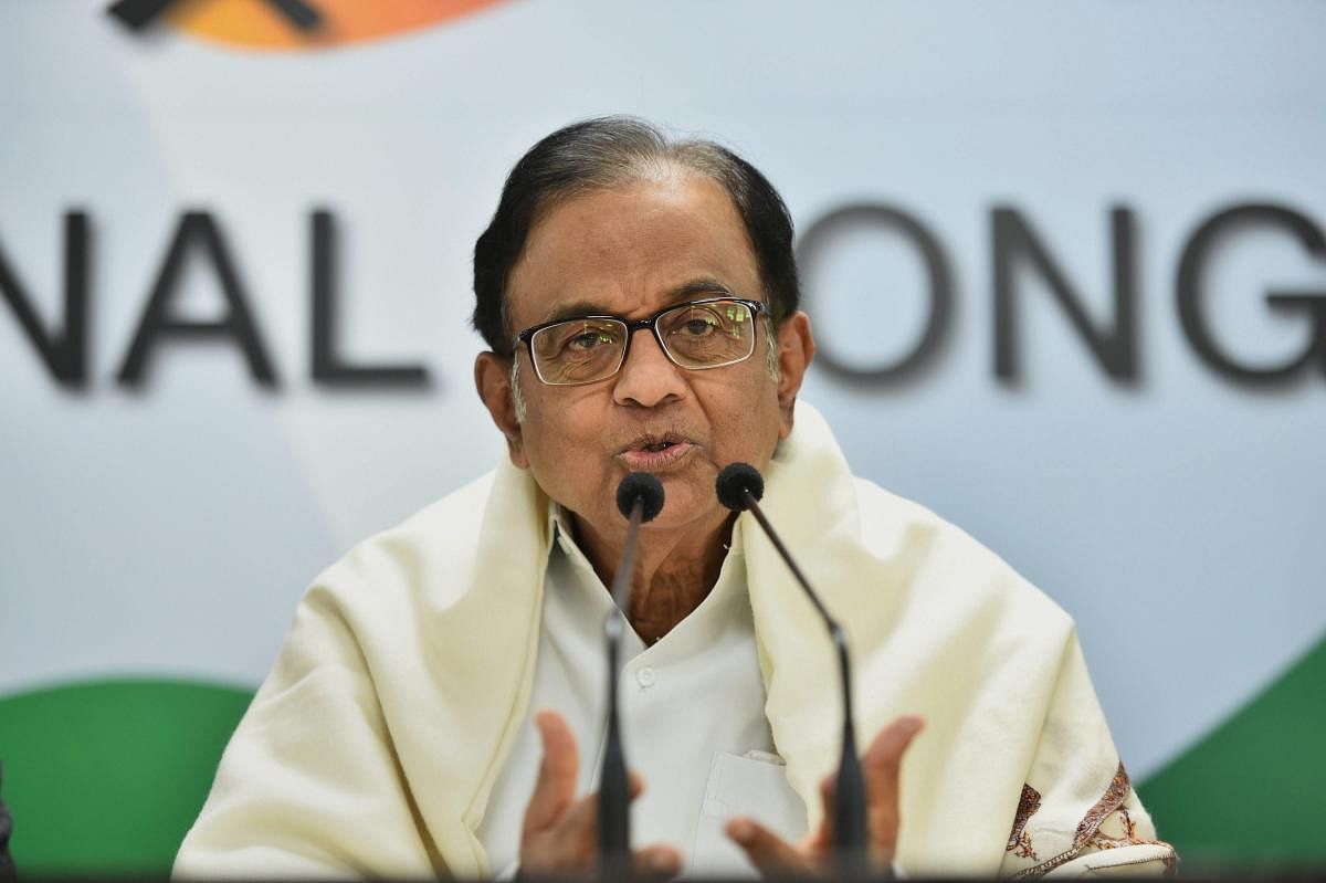 Congress senior leader P Chidambaram. PTI Photo