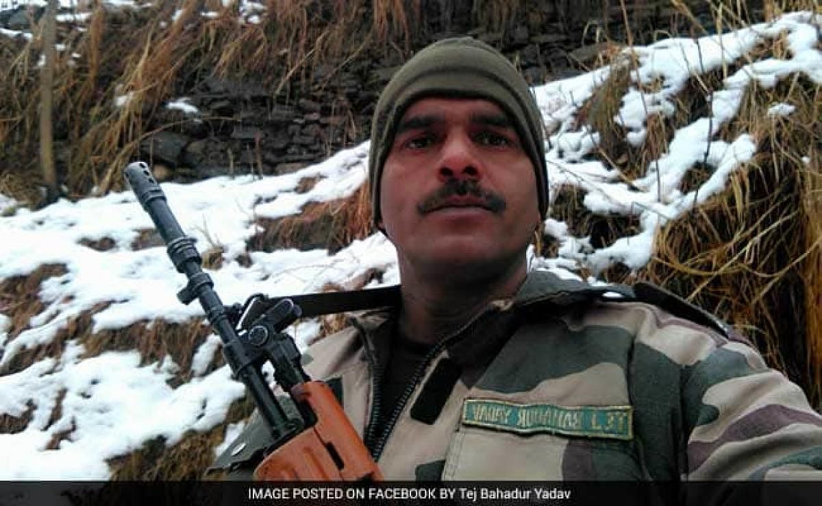 Yadav had uploaded a video on social media in 2017, complaining that poor quality food was being served to the troops in icy, mountainous region along the Line of Control in Jammu and Kashmir. File photo