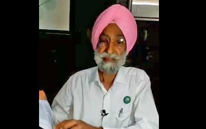 Bhupinder Singh Mann, National president of Bharatiya Kisan Union. (Screengrab)