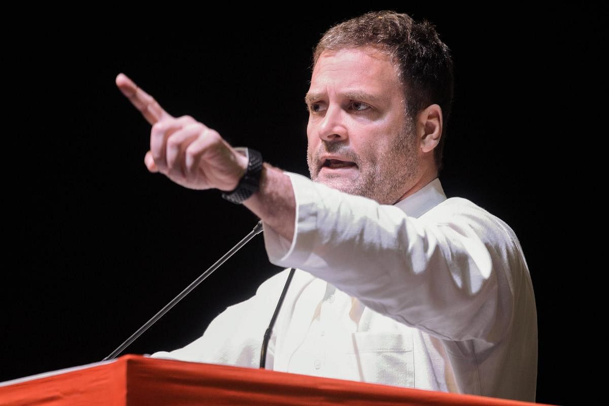 “The 2019 polls are a fight between two ideologies. On one hand are the BJP, the RSS and Narendra Modi and on the other is the Congress," he said. (PTI Photo)