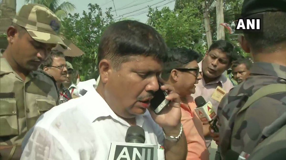 The BJP candidate from the seat, Arjun Singh, has been badly beaten by TMC workers, Javadekar alleged and added that ruling party workers were accompanying voters in the booth. ANI photo