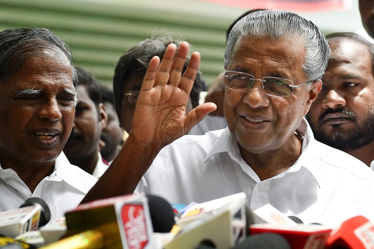 Leading the onslaught, Chief Minister Pinarayi Vijayan claimed Modi during his campaign meetings in neighbouring Tamil Nadu and Karnataka Saturday had said invoking the name of Lord Ayyappa or Sabarimala in Kerala would land devotees in jail and described