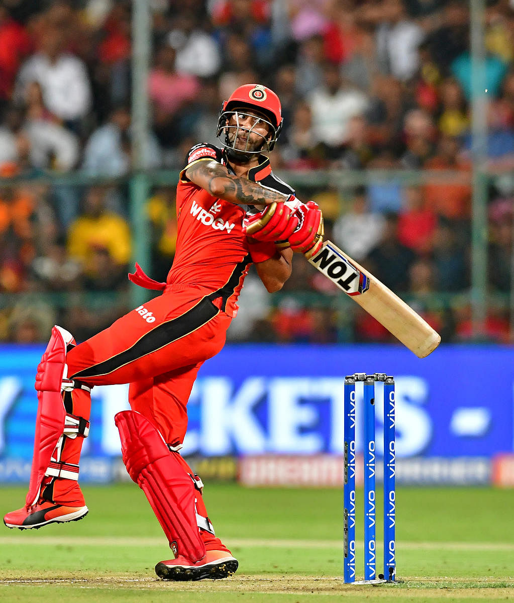 Gurkeerat Mann struck a well-paced 65 (47b) to fashion RCB's consolation win in their last league match against SRH. DH Photo/ Ranju P