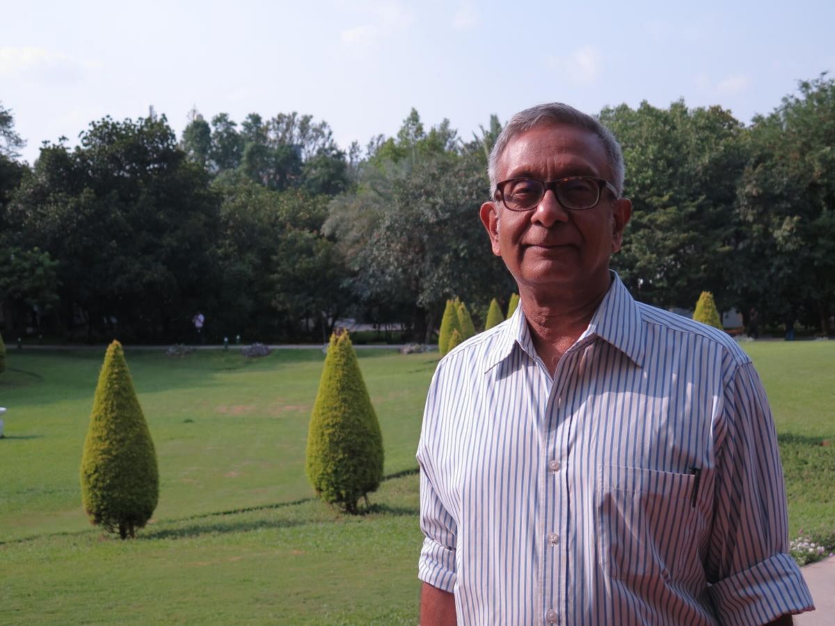 Professor Rajaram Nityananda at Infosys, Electronics City. DH PHOTO/AKHIL KADIDAL