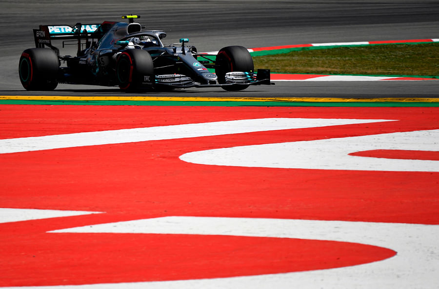 Mercedes driver Valtteri Bottas during Friday practice ahead of the Spanish Grand Prix. Picture credit: AFP