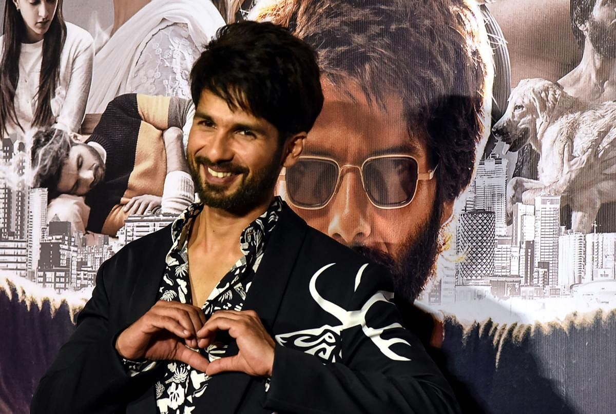 Bollywood actor Shahid Kapoor gestures as he poses for photographs during the trailer launch of the upcoming Hindi film 'Kabir Singh' in Mumbai on May 13, 2019. AFP photo