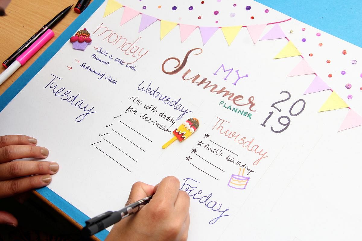 Create a summer planner along with your kids.