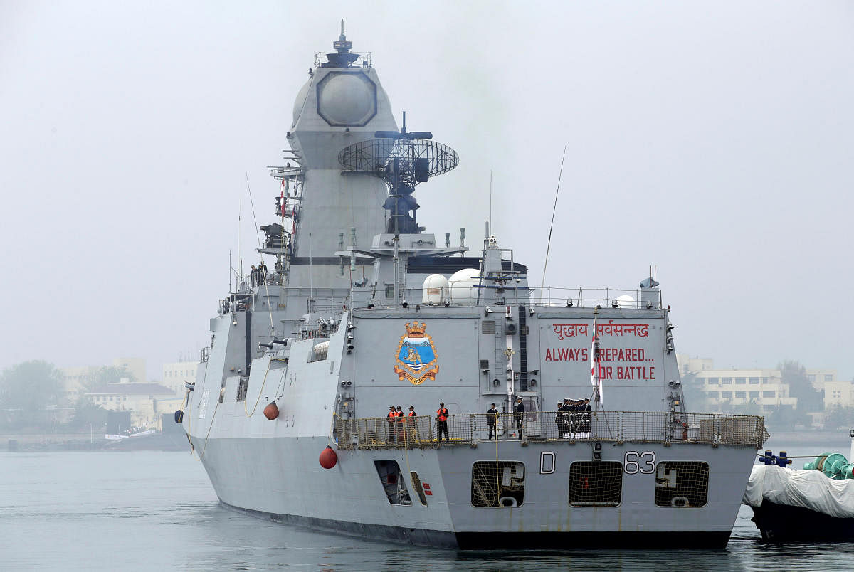 An Indian navy commissioned warship INS Kolkata (Photo REUTERS)