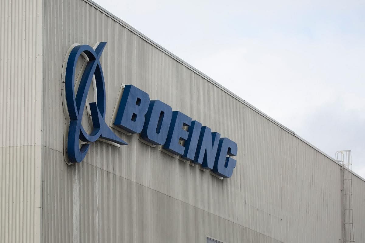 The Boeing logo is pictured at the Boeing Renton Factory in Renton, Washington. (AFP File Photo)