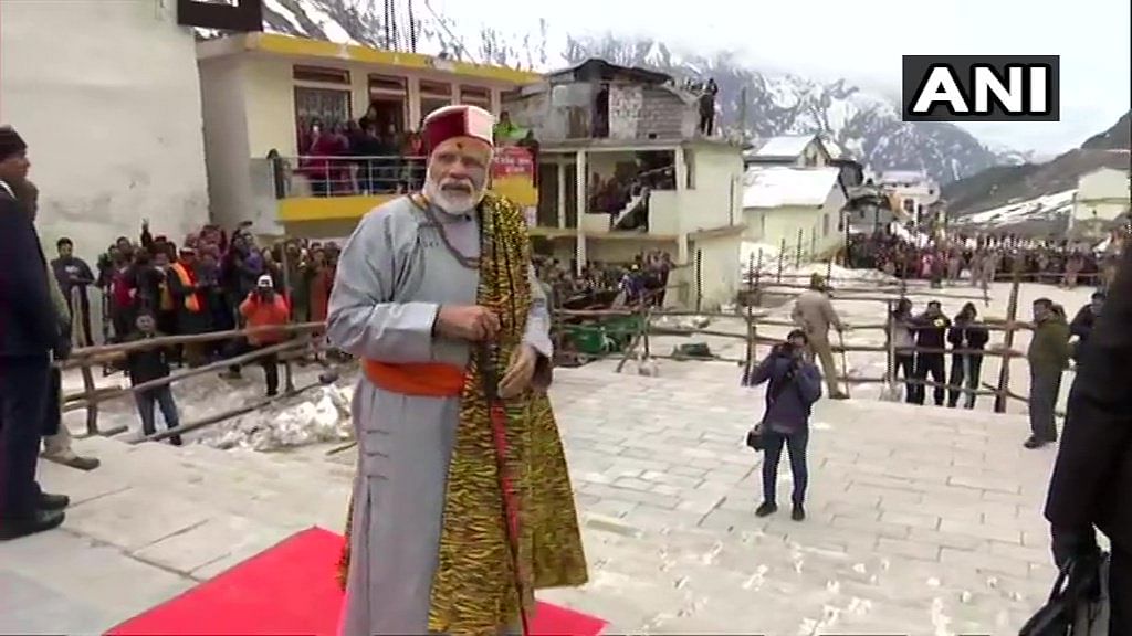 The prime minister's visit to Uttarkahand comes a day after campaigning for the general election came to a close. (ANI Photo)