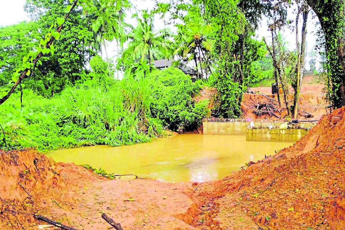 The stormwater drain at Melkar Denjipapadi in Bantwal in filled with silt.