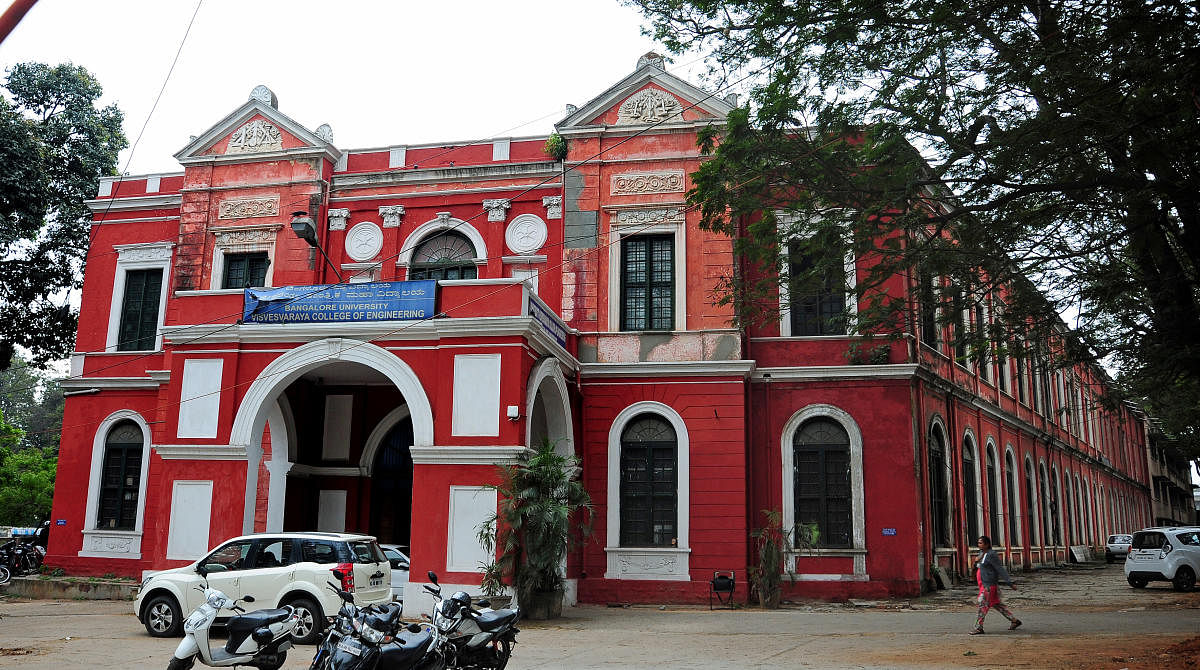 The University Visvesvaraya College of Engineering (UVCE) is the most sought-after government institute through the Common Entrance Test (CET). DH PHOTO/RANJU P