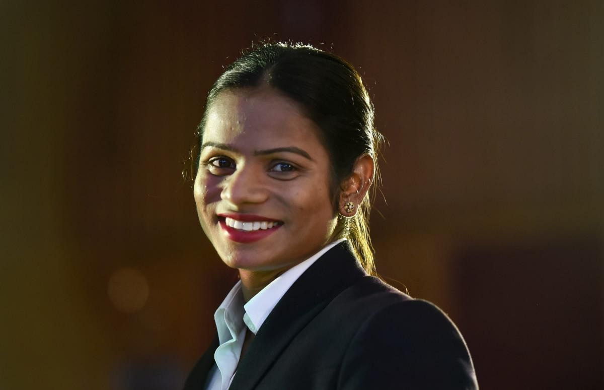 CONFIDENT Indian sprinter Dutee Chand acknowledged the support from Pullela Gopichand . PTI