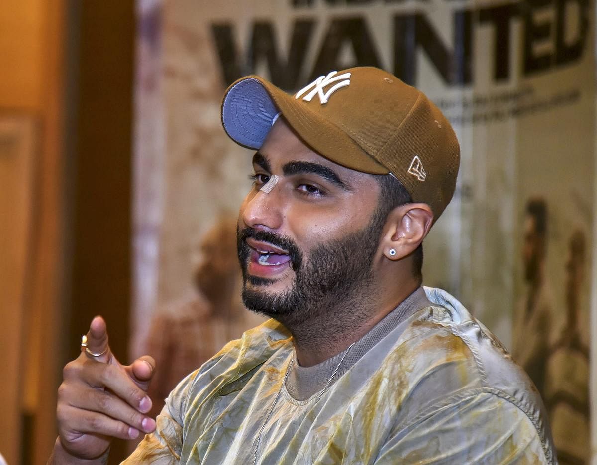 New Delhi: Bollywood actor Arjun Kapoor addresses a press conference for his upcoming film 'India's Most Wanted'. (Photo PTI)