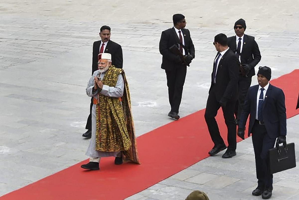 Prime Minister Narendra Modi arrives at Kedarnath, for this two day pilgrimage to Himalayan shrines, in Rudraprayag district, Saturday, May 18, 2019. PM Modi will visit Badrinath on Sunday. (PTI Photo)