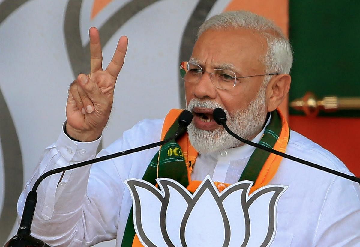 Most exit polls forecast a majority for the ruling BJP-led NDA in Lok Sabha polls with varying numbers as the seven-phase polling in the general elections ended on Sunday. PTI Photo