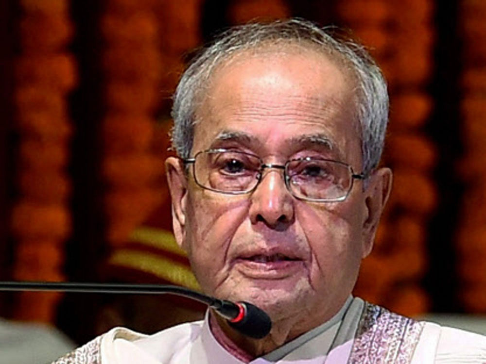 Former President Pranab Mukherjee on Tuesday almost echoed the opposition parties to express concern over the “alleged tampering of voters' verdict”. PTI file photo 