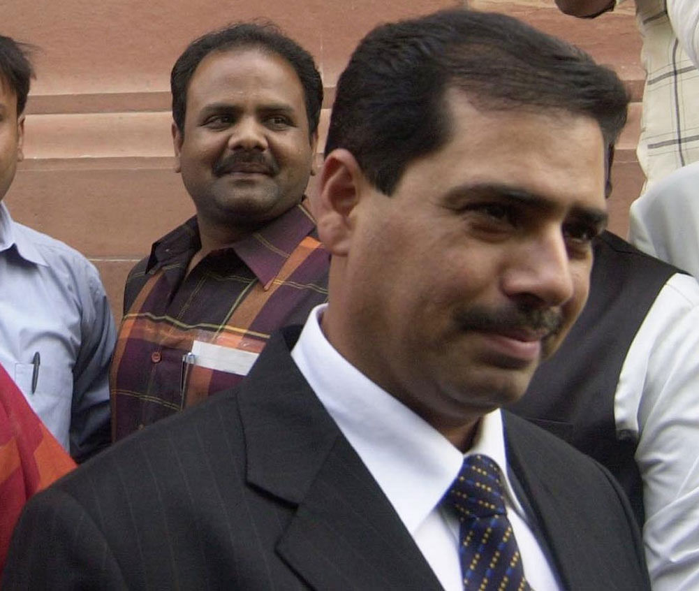 Robert Vadra, who is an accused in a money laundering case, on Tuesday moved a Delhi court seeking permission to travel abroad. PTI file photo