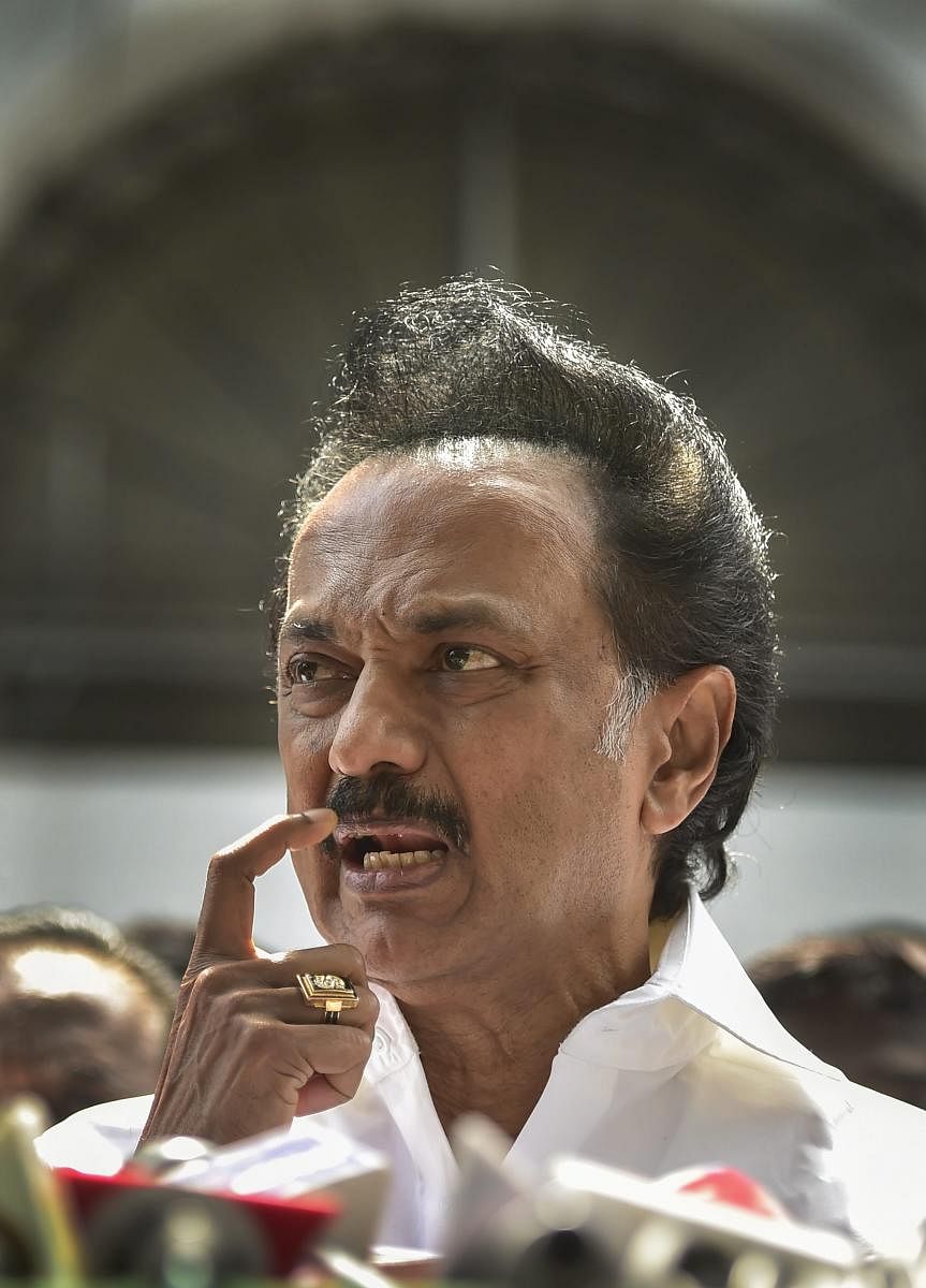 Asked if the Dravida Munnetra Kazhagam (DMK) would be a part of the next Union cabinet formed by "whichever party", Stalin had said, "I can respond to this only after the conclusion of counting on May 23." PTI File photo