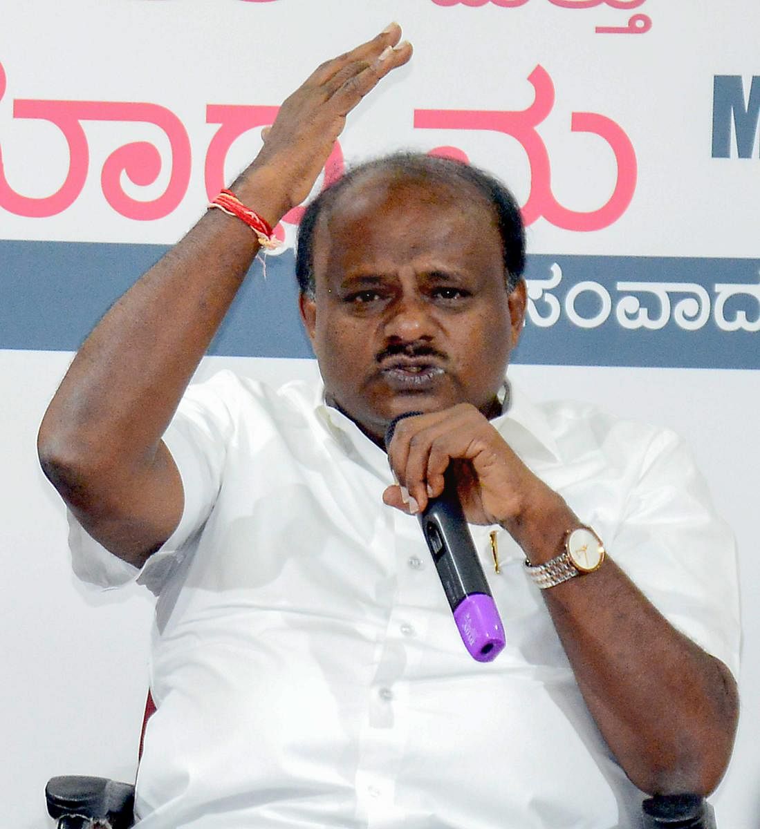 As the BJP badly mauled the ruling coalition, Kumaraswamy conceded defeat and said he respected the mandate of the people. "Leaders of both parties of the coalition will hold a discussion about the loss of JDS-Congress coalition candidates. PTI File photo