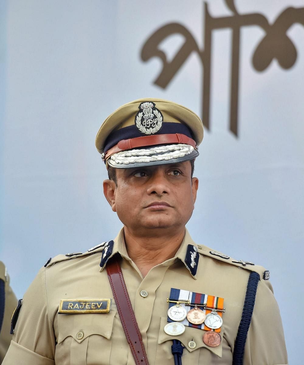 Kolkata: Kolkata Police commissioner Rajeev Kumar during the Joint Investiture Ceremony of West Bengal Police and Kolkata Police. (PTI File Photo) 