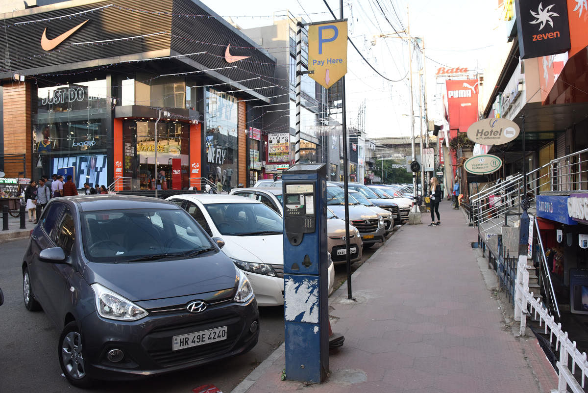 Go with Rasheed Kapan story of Brigade road four wheeler parking in Bengaluru on Wednesday 02nd January 2019. Photo by Janardhan B K