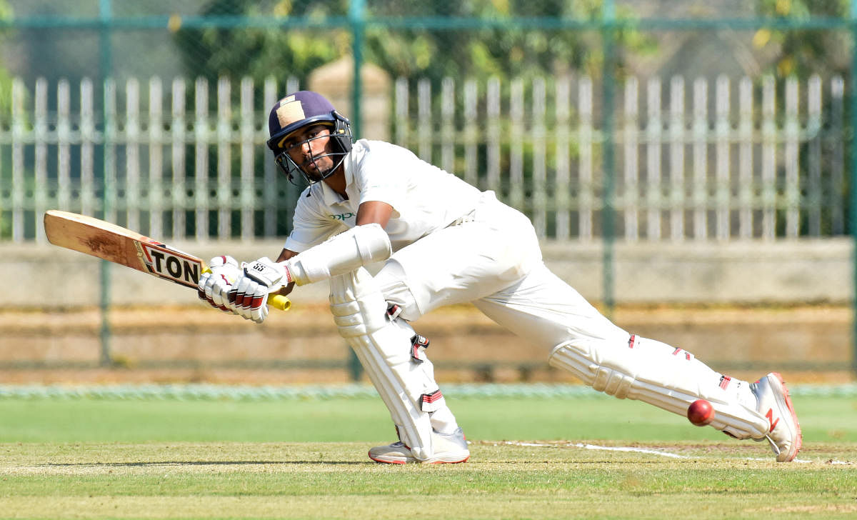 Abhimanyu Easwaran hit a double century for India 'A' in the game versus Sri Lanka 'A' at Belagavi on Sunday. DH FILE PHOTO 