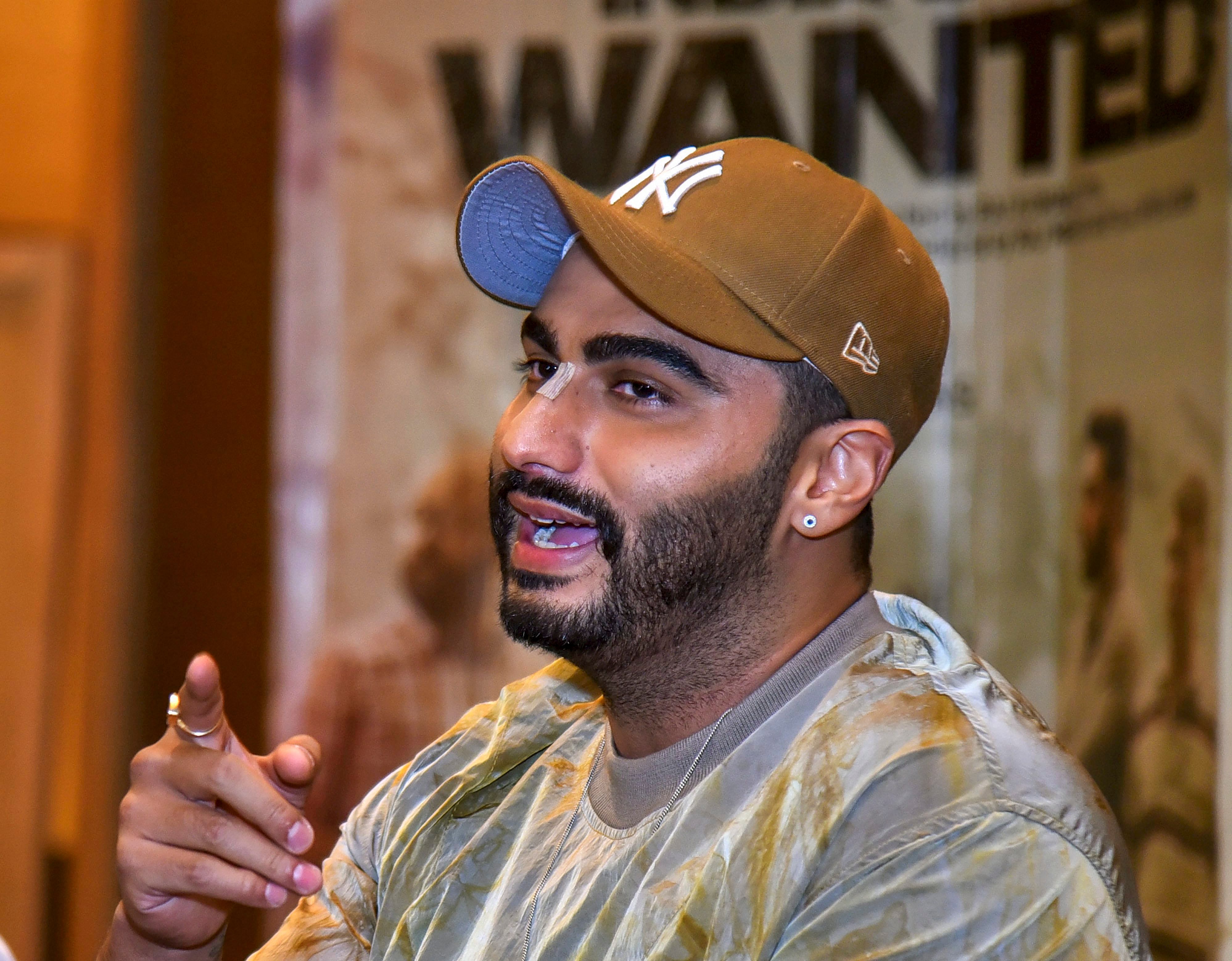  Bollywood actor Arjun Kapoor addresses a press conference. (PTI File Photo)