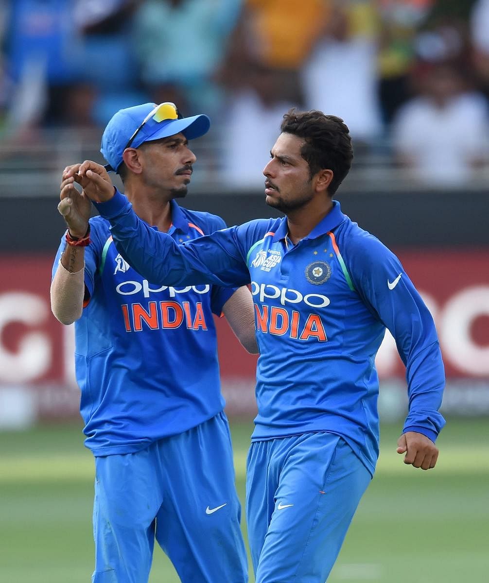 Yuzvendra Chahal (left) said regular flow of good bowlers has helped India dominate. AFP