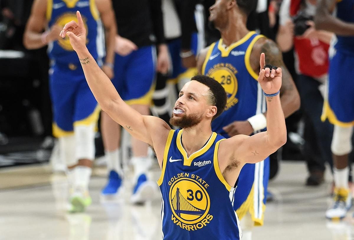 Golden State Warriors' standout player Stephen Curry will be looking to inspire his side in the NBA Finals against Toronto Raptors starting Thursday. AFP