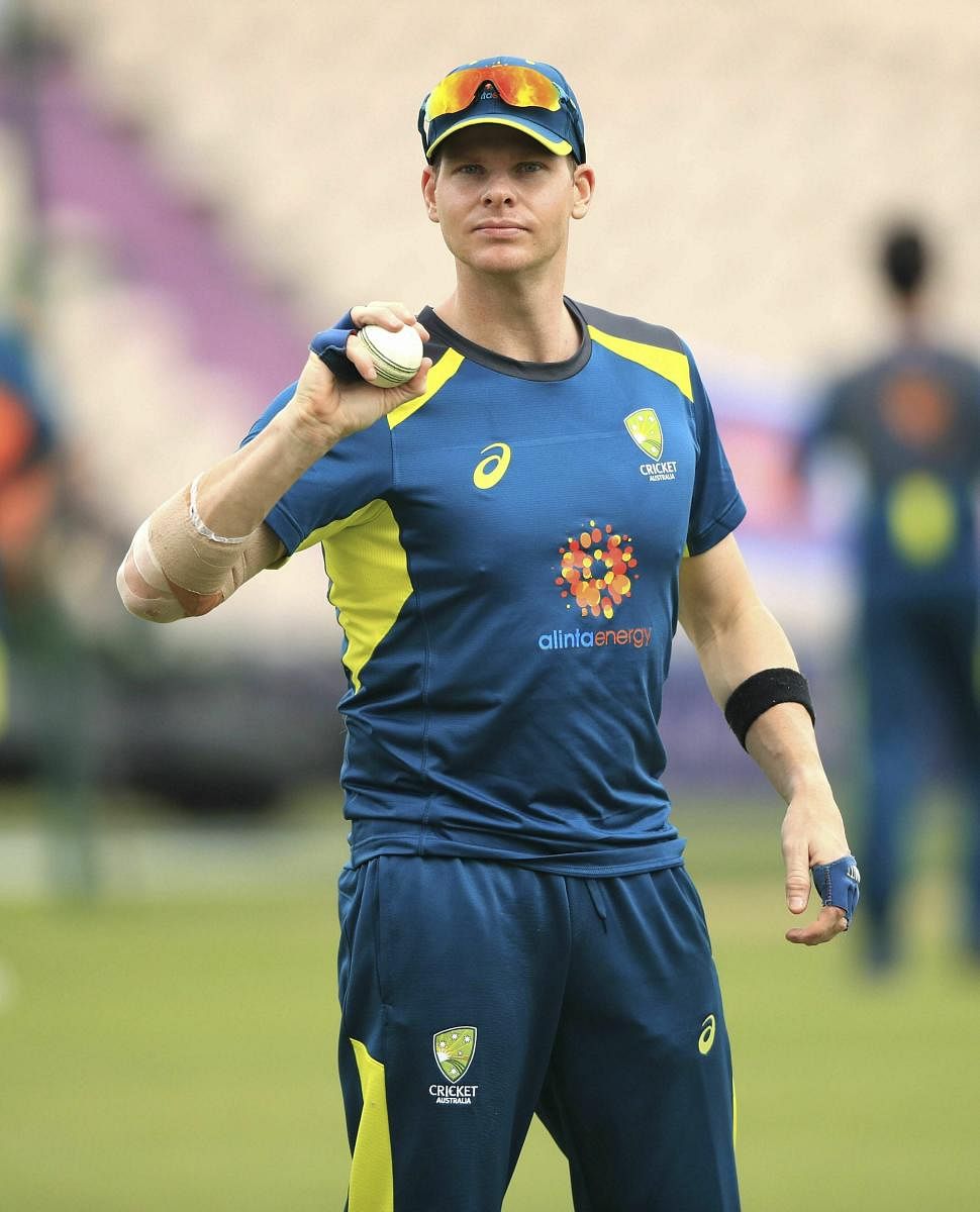 IN FORM: Australia's Steve Smith during a nets session. PTI file photo