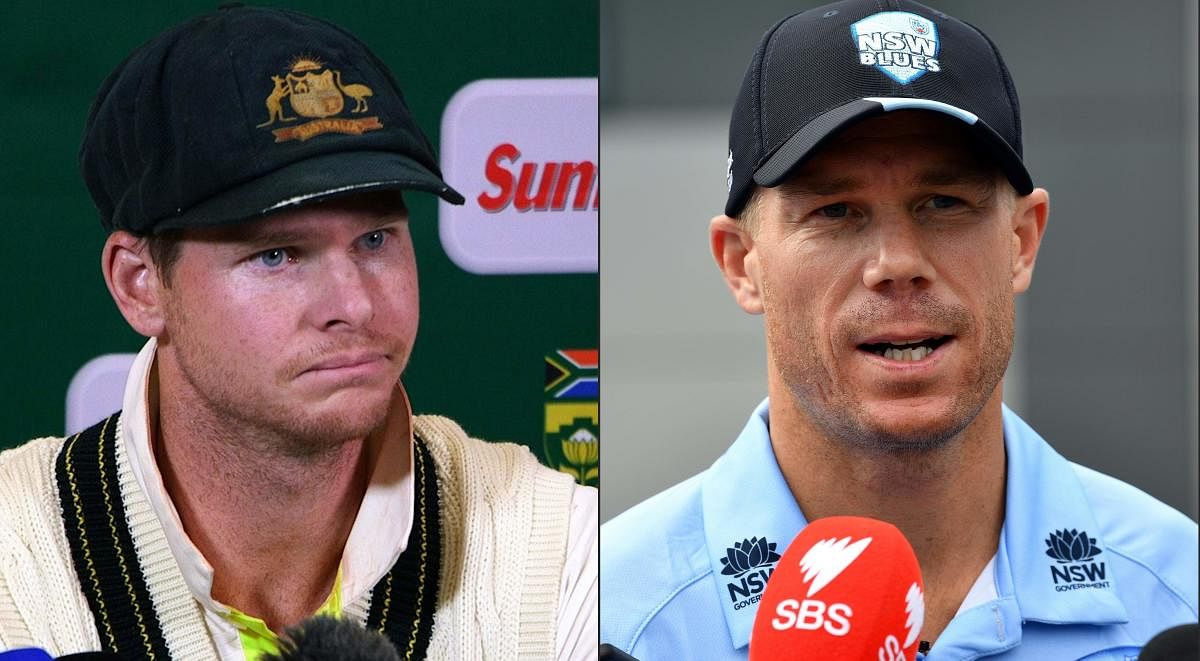 Australia captain Smith and his deputy Warner were both given 12-month suspensions last March from state and international fixtures for their roles in an infamous ball-tampering scandal. AFP file photo.