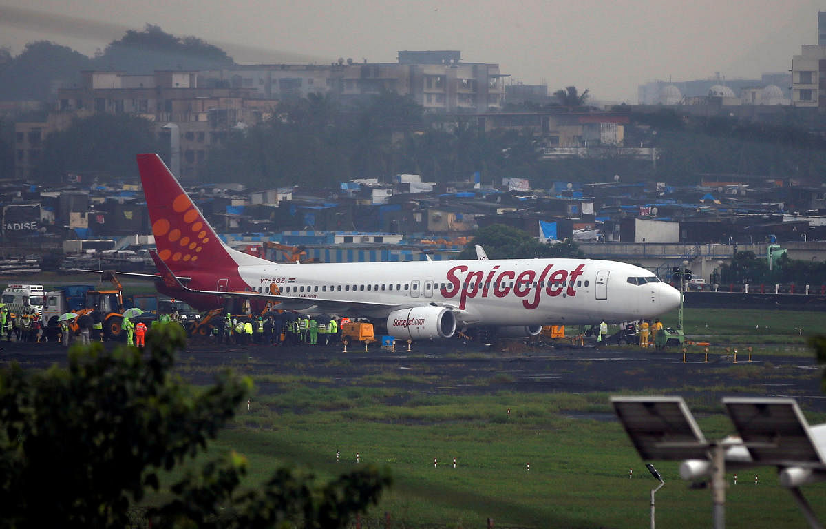 Indian budget airline SpiceJet Ltd is examining the prospect of taking over widebody jets previously operated by Jet Airways Ltd (Photo REUTERS)