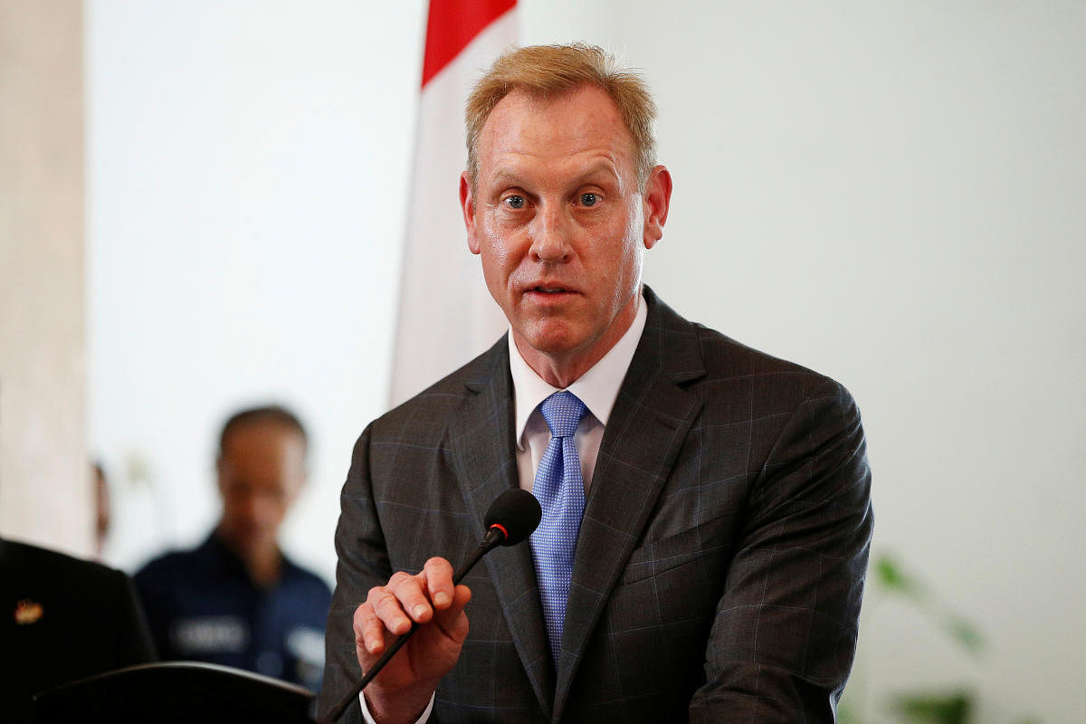 U.S. Defense Secretary Patrick Shanahan talks to media during a press briefing after his meeting with his Indonesian counterpart Ryamizard Ryacudu in Jakarta, Indonesia. (Reuters File Photo)