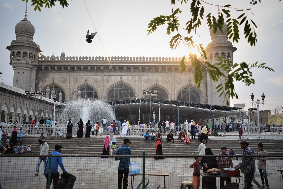 IMPOSING Mecca Masjid. PHOTOS BY AUTHORS