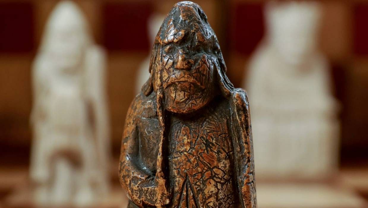 The Lewis Chessmen are regarded as the most famous chess pieces to have survived from the medieval world. TRISTAN FEWINGS/ GETTY IMAGES FOR SOTHEBY'S 