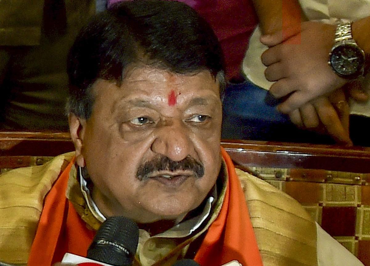 BJP National General Secretary Kailash Vijayvargiya talks to the media after Calcutta High Court refused permission to BJP for Amit Shah's Save Democracy Rath Yatra launch rally, at a hotel in Cooch Behar, Thursday, December 6, 2018. (PTI photo)