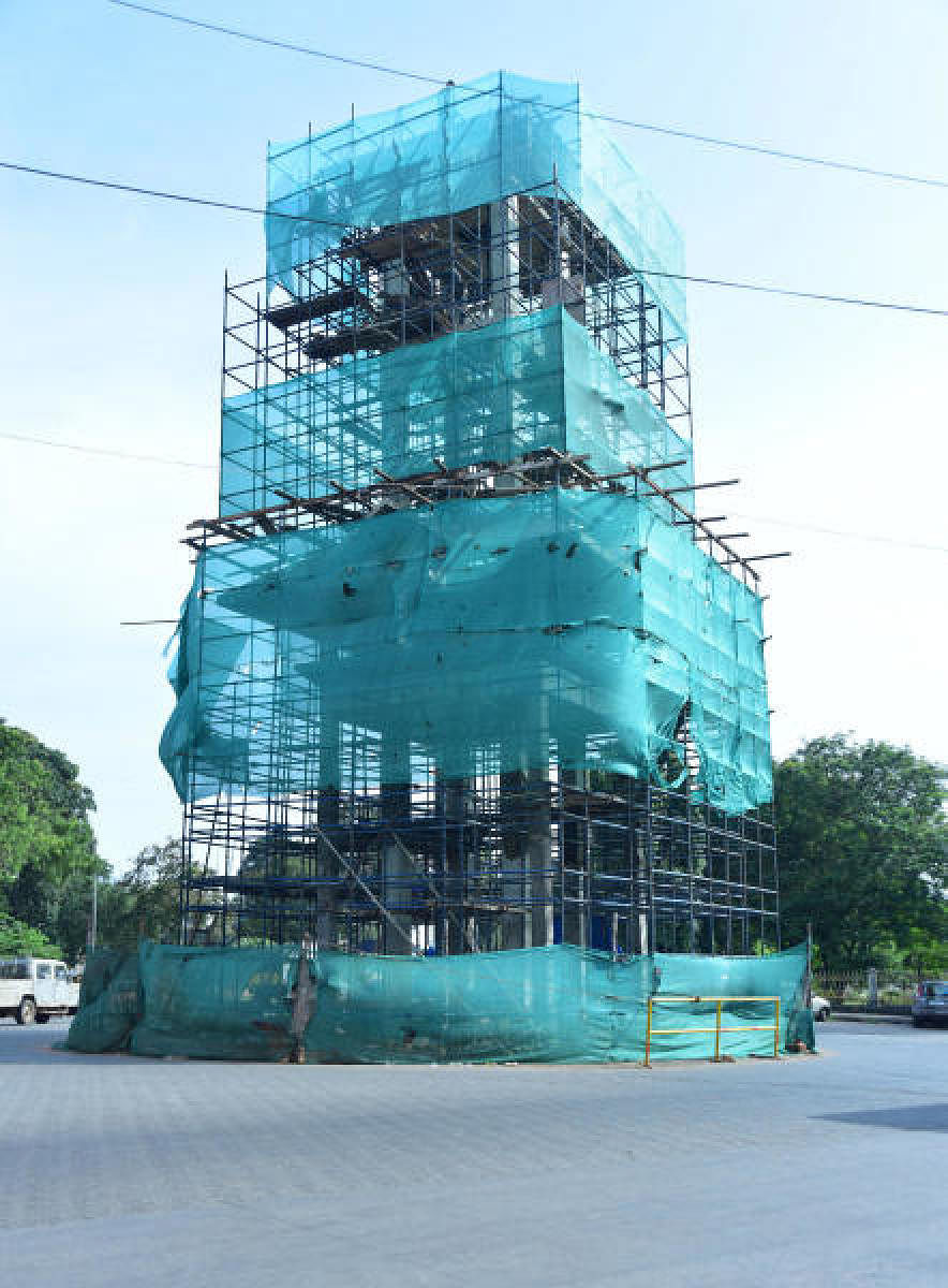 The work on Clock Tower which began in 2017 is yet to be completed.