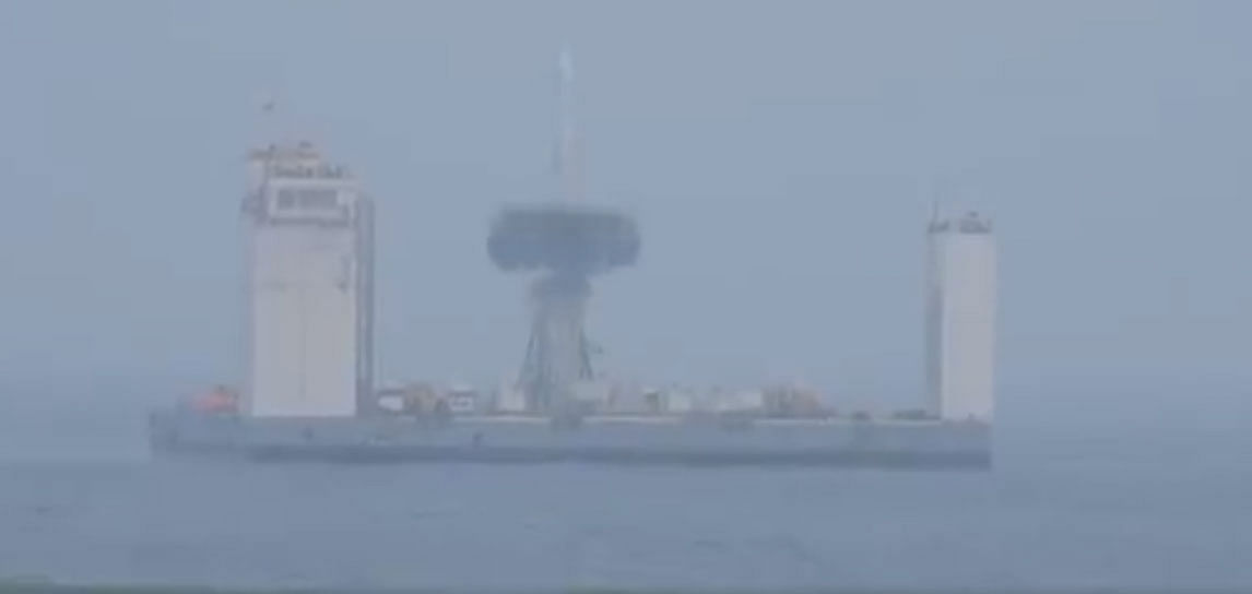 China successfully launched a rocket from a ship at sea for the first time on Wednesday, state media reported, the latest step forward in its ambitious space programme.