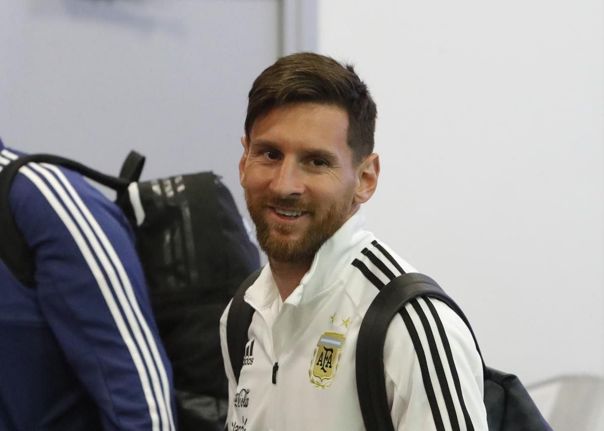 Argentina's Lionel Messi has said his international future will be determined by his country's performance at the World Cup. AFP