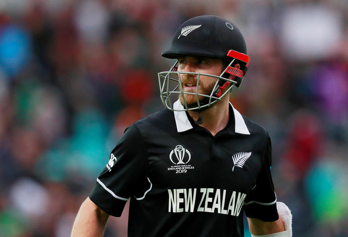 Zealand's Kane Williamson looks dejected as he walks off after losing his wicket. (Reuters)