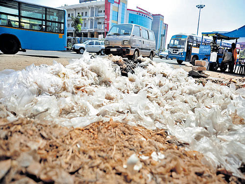 Using plastic waste in laying roads increases the cost but  reduces period maintenance. DH file photo