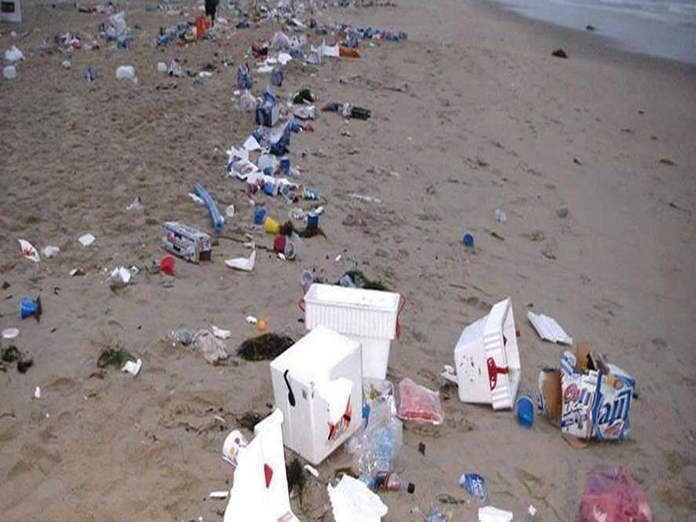 About eight million tonnes of plastic waste are dumped into the world's oceans every year, the equivalent of one garbage truck of plastic being tipped into the sea every minute of every day. (File Photo)