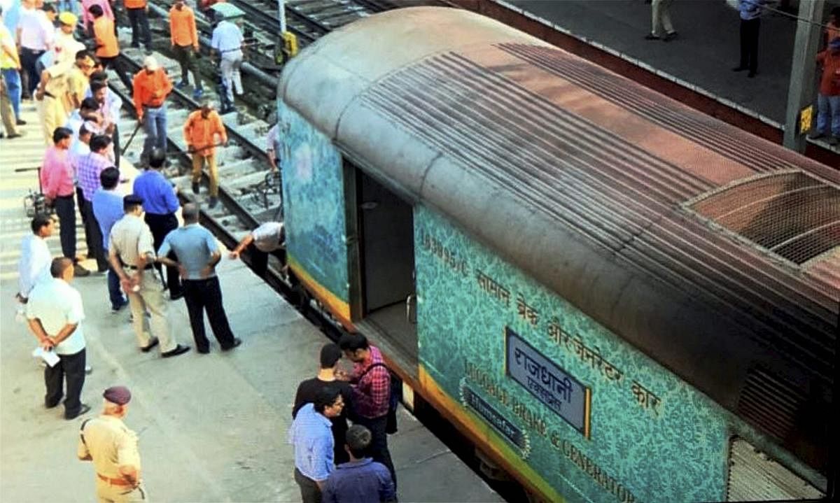 Four people were killed after being hit by a Delhi-bound Rajdhani Express at Balrai railway station in Uttar Pradesh's Etawah district on Monday, police said. (PTI Photo)